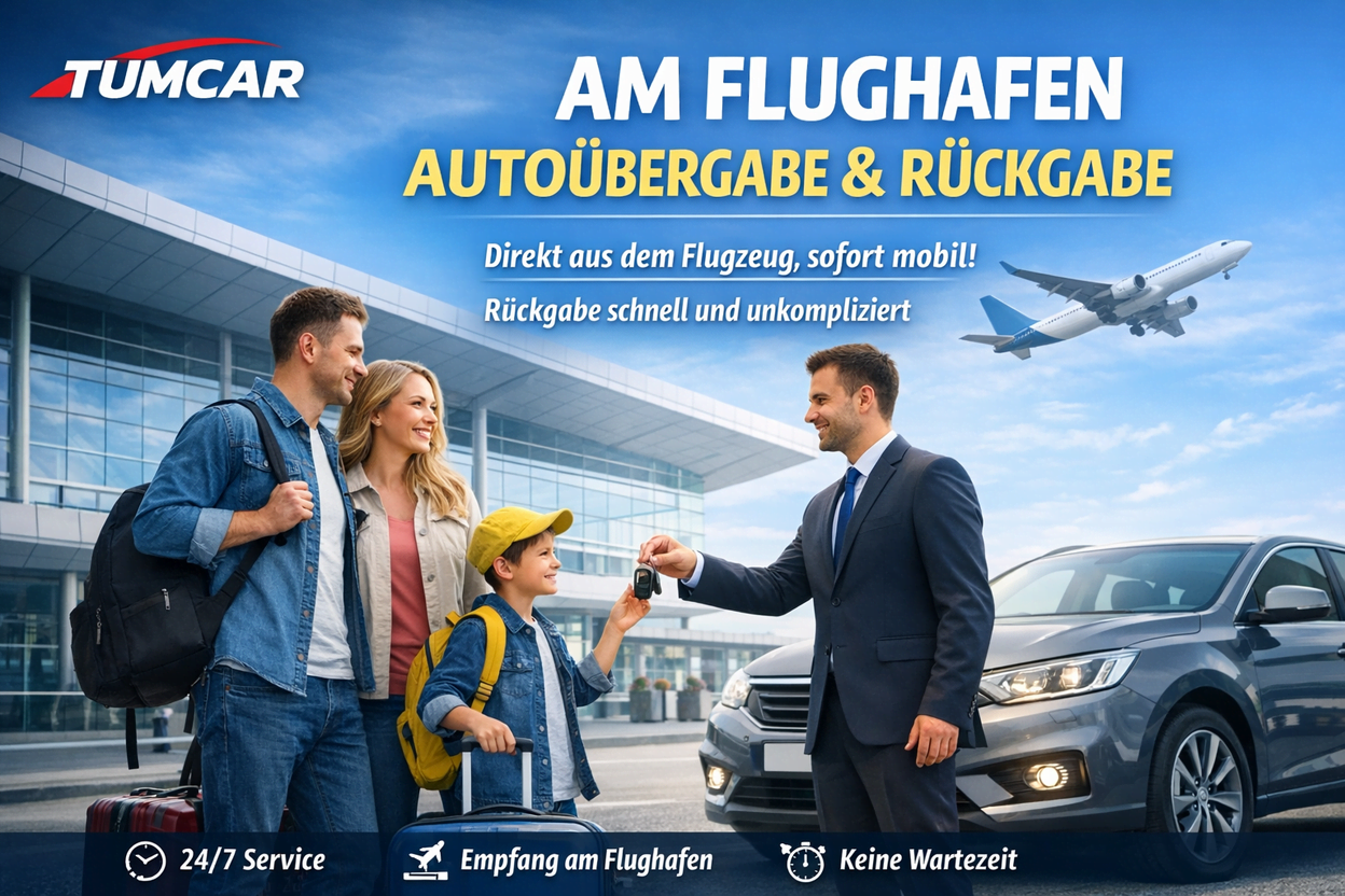 Fahrzeugübergabe & Rückgabe am Flughafen – Komfortabel und zeitsparend