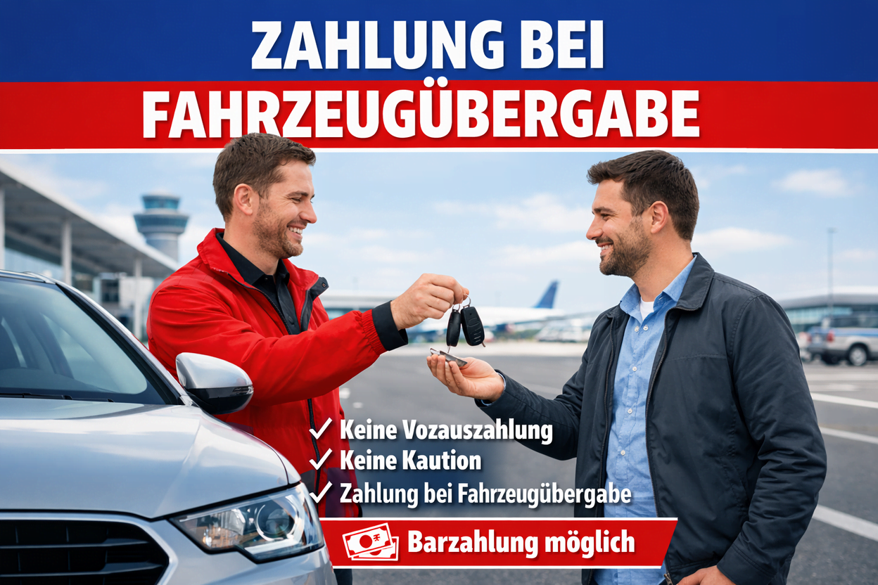 Zahlung bei Fahrzeugübergabe • Bezahlung bei Schlüsselübergabe